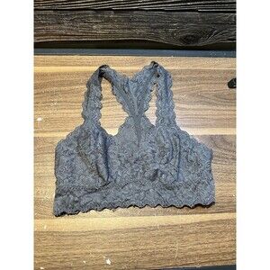 FELINA LACE BRALETTE. RACERBACK DARK GREY Small